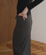【4月中旬予約商品】ボーダーロングスカート