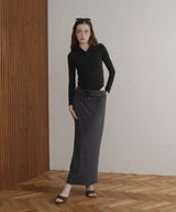 【4月中旬予約商品】ボーダーロングスカート