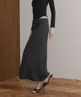 【4月中旬予約商品】ボーダーロングスカート