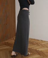 【4月中旬予約商品】ボーダーロングスカート