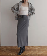 【4月中旬予約商品】ボーダーロングスカート