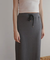 【4月中旬予約商品】ボーダーロングスカート