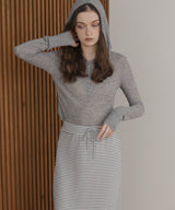 【4月中旬予約商品】ボーダーロングスカート