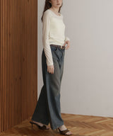 カップ付きシアーTシャツ