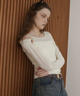 カップ付きシアーTシャツ