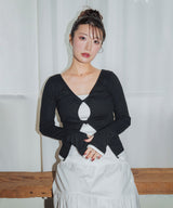 【しょちゃんコラボ】フロントオープン配色トップス