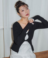 【しょちゃんコラボ】フロントオープン配色トップス