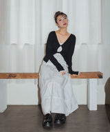 【しょちゃんコラボ】フロントオープン配色トップス