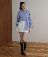 【4月上旬予約商品】ロゴプレート付きショートパンツ