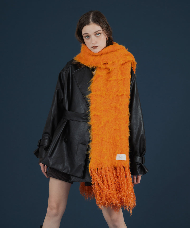 【オフィシャル限定カラー】モヘアタッチシャギーボリュームフリンジカラーマフラー