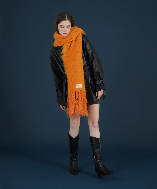 【オフィシャル限定カラー】モヘアタッチシャギーボリュームフリンジカラーマフラー