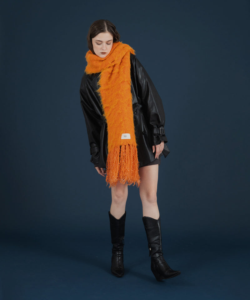 【オフィシャル限定カラー】モヘアタッチシャギーボリュームフリンジカラーマフラー