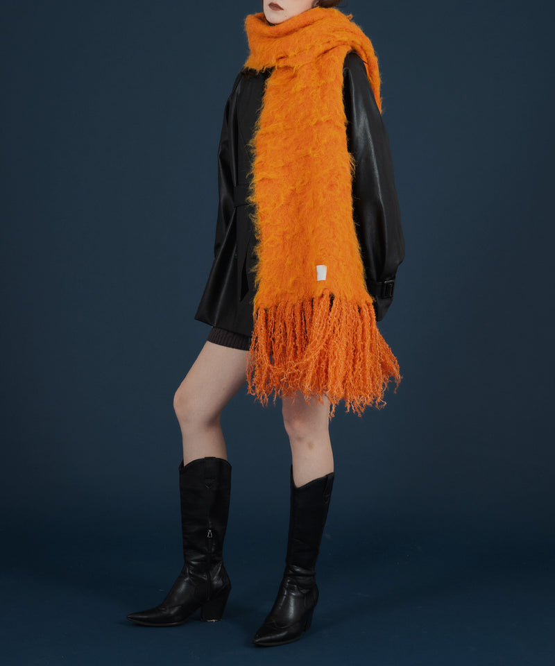【オフィシャル限定カラー】モヘアタッチシャギーボリュームフリンジカラーマフラー