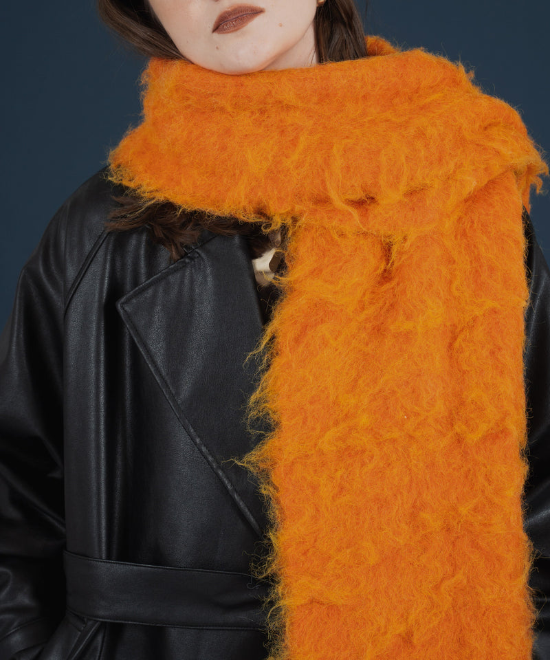 【オフィシャル限定カラー】モヘアタッチシャギーボリュームフリンジカラーマフラー