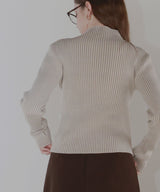 プレーティングリブニットトップス