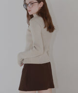 プレーティングリブニットトップス