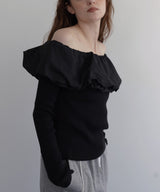 【11月上旬お届け商品】バルーンオフショルリプニット