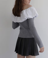 【11月上旬お届け商品】バルーンオフショルリプニット