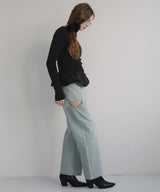 【12月下旬予約商品】ペプラム異素材フリルドッキングニット