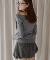 【12月上旬お届け商品】ドレープオフショルニットトップス