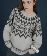 ノルディック柄オーバーサイズニット