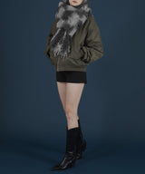 バイカラーチェックモヘアタッチシャギーボリュームフリンジカラーマフラー