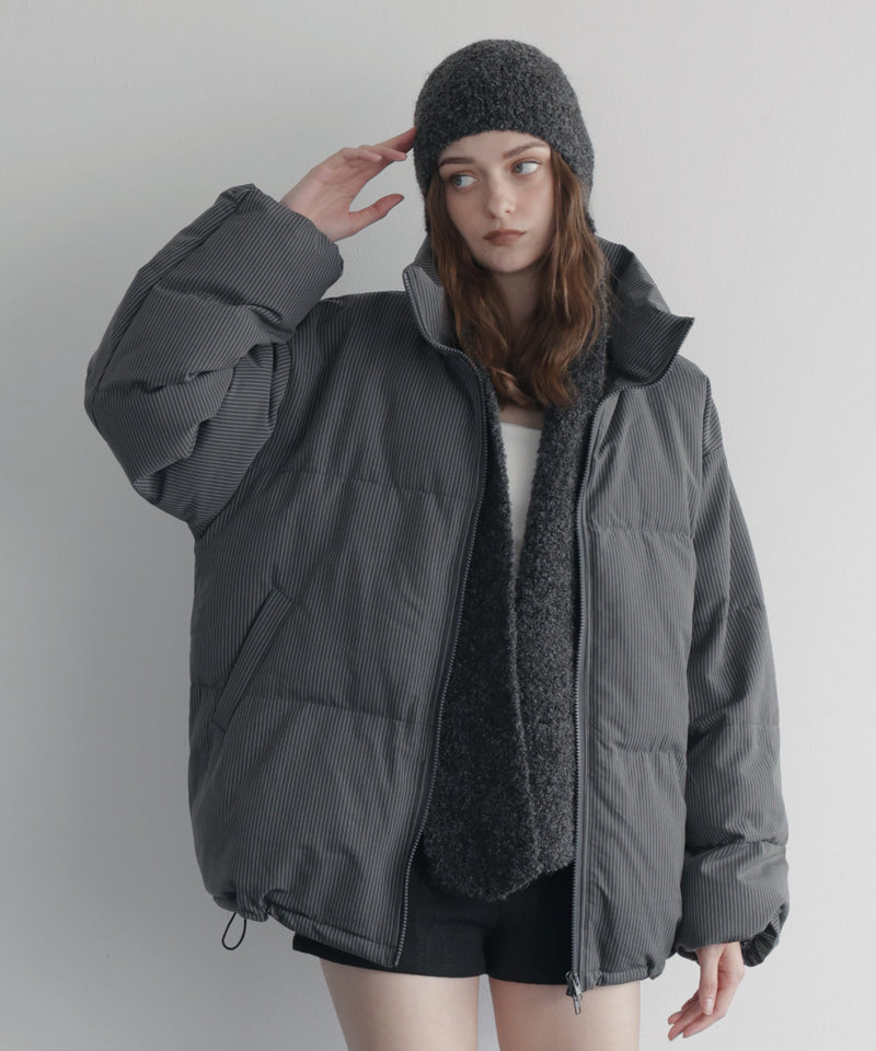 ロングイヤーフラップニットキャップマフラー/ニットフードマフラー