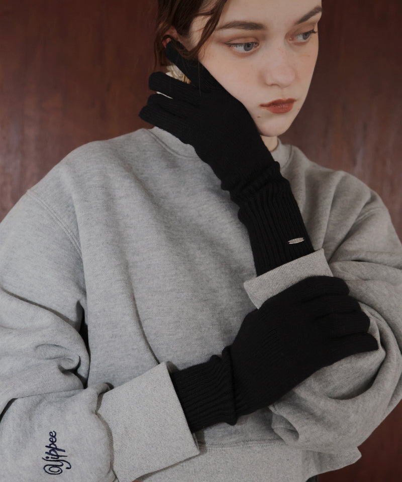 フィンガースリットニットグローブ/アームウォーマー/手袋