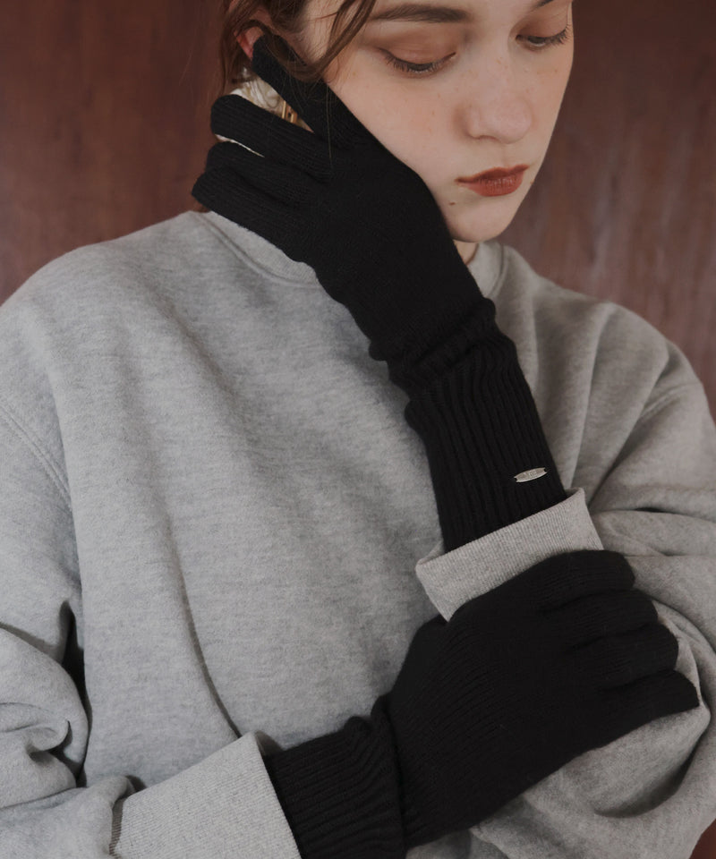 フィンガースリットニットグローブ/アームウォーマー/手袋