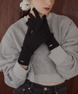 フィンガースリットニットグローブ/アームウォーマー/手袋