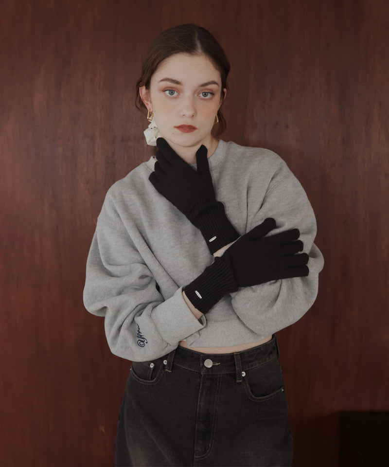 フィンガースリットニットグローブ/アームウォーマー/手袋