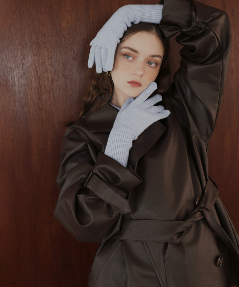 フィンガースリットニットグローブ/アームウォーマー/手袋