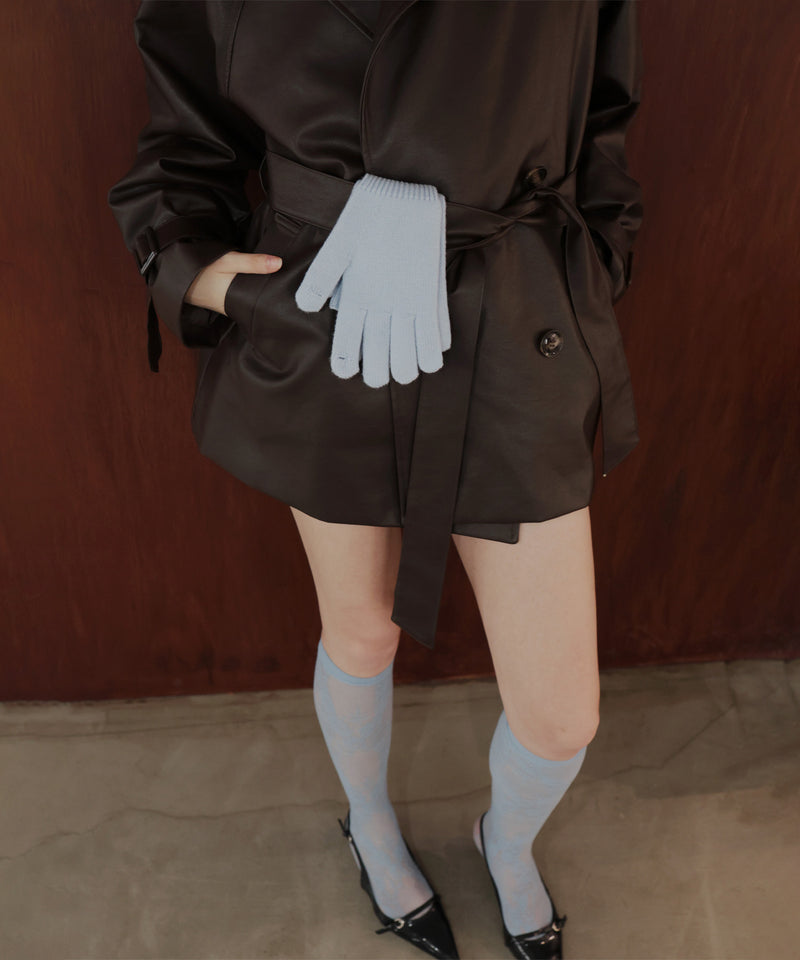 フィンガースリットニットグローブ/アームウォーマー/手袋