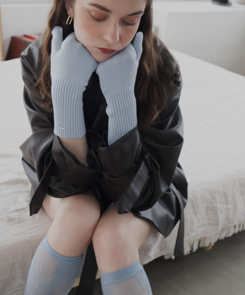 フィンガースリットニットグローブ/アームウォーマー/手袋