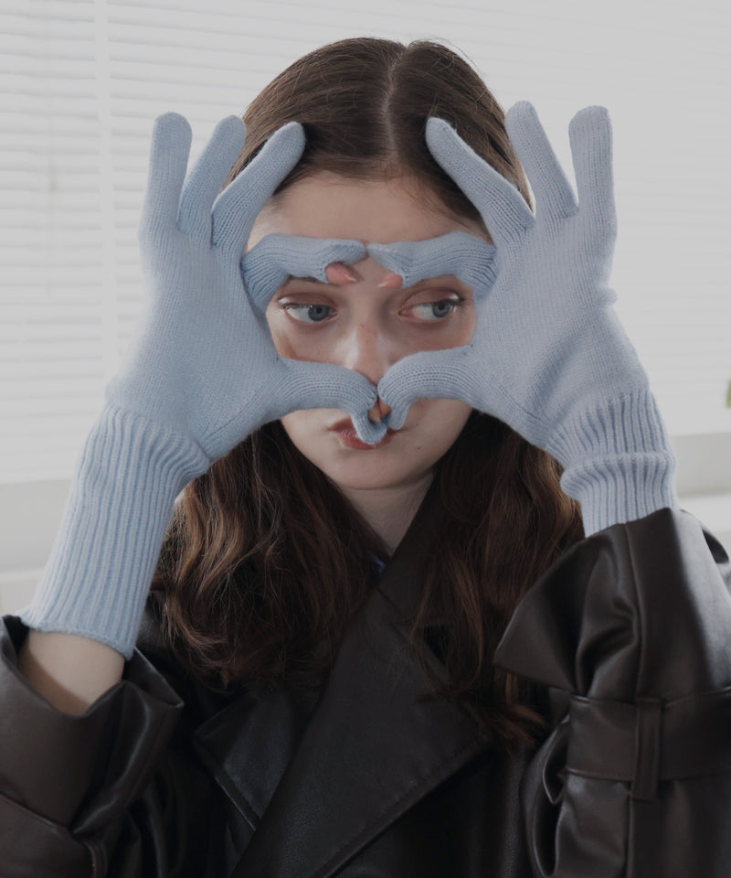 フィンガースリットニットグローブ/アームウォーマー/手袋