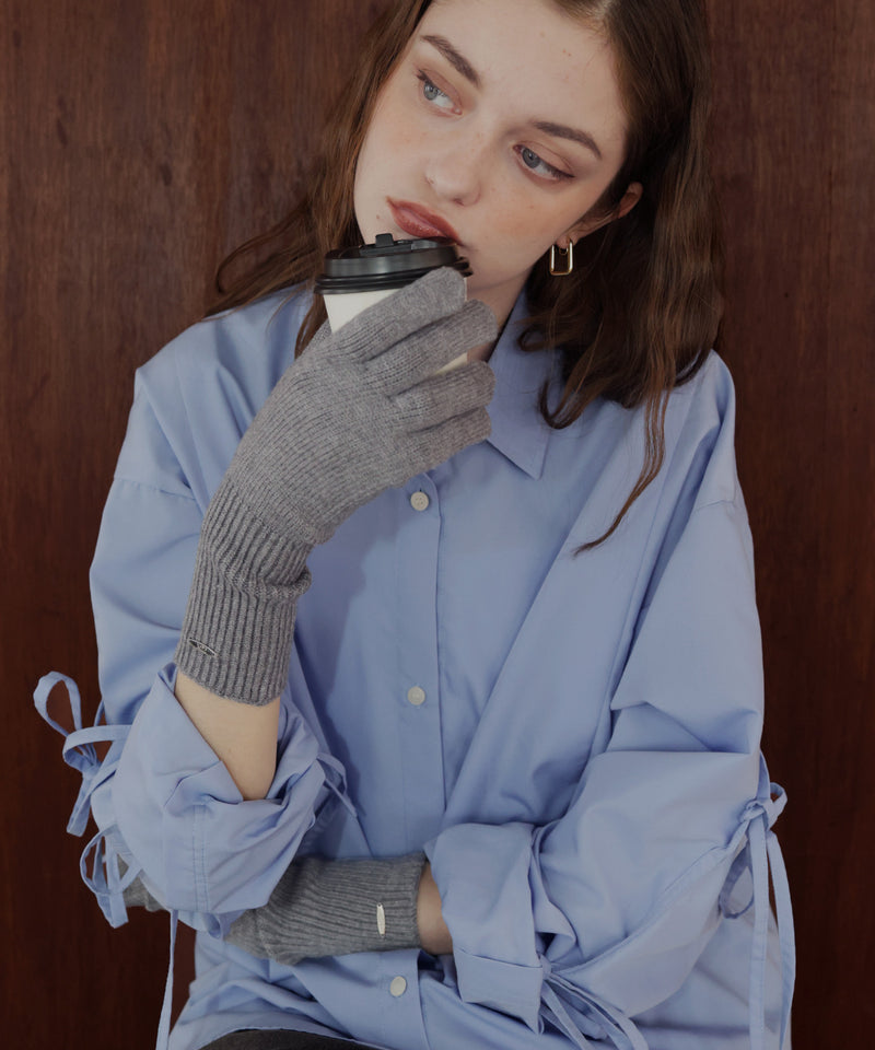 フィンガースリットニットグローブ/アームウォーマー/手袋