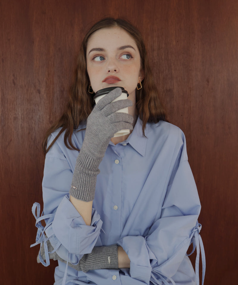 フィンガースリットニットグローブ/アームウォーマー/手袋