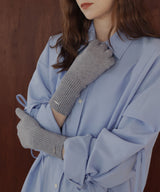 フィンガースリットニットグローブ/アームウォーマー/手袋