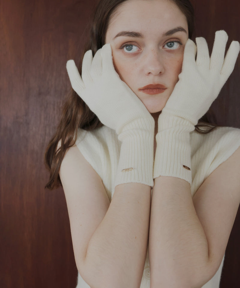 フィンガースリットニットグローブ/アームウォーマー/手袋