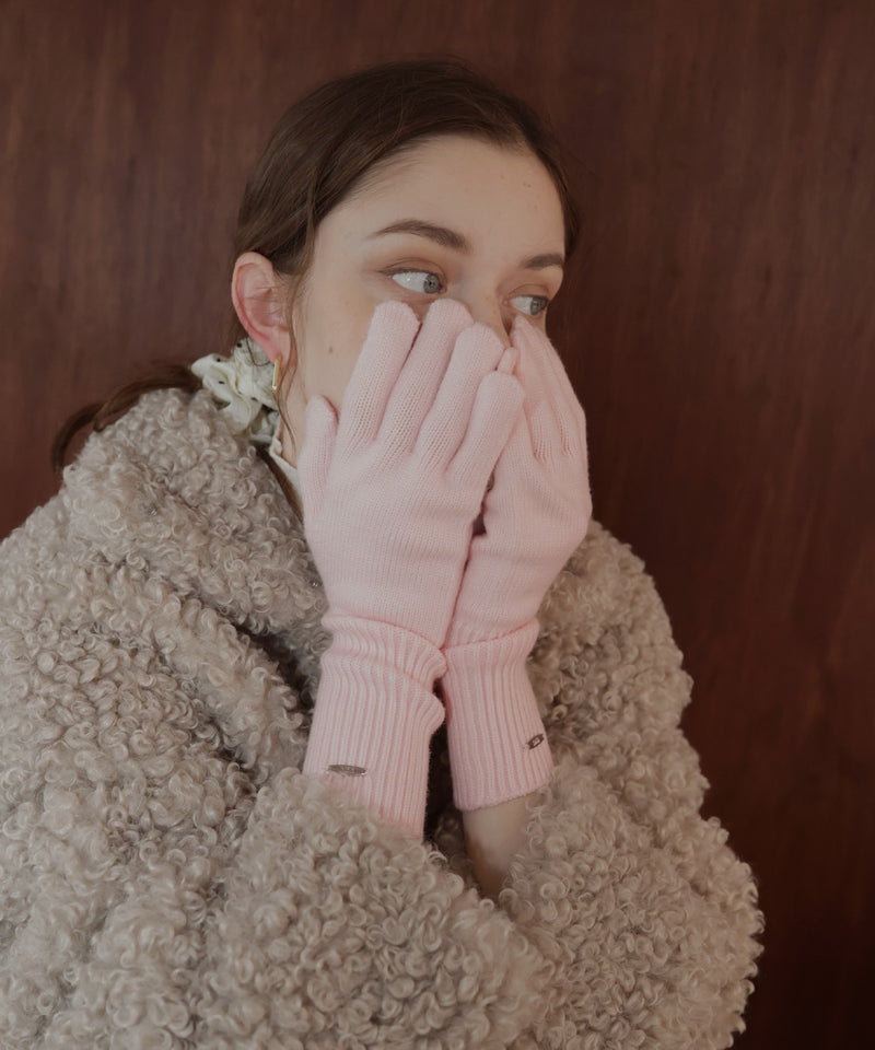 フィンガースリットニットグローブ/アームウォーマー/手袋