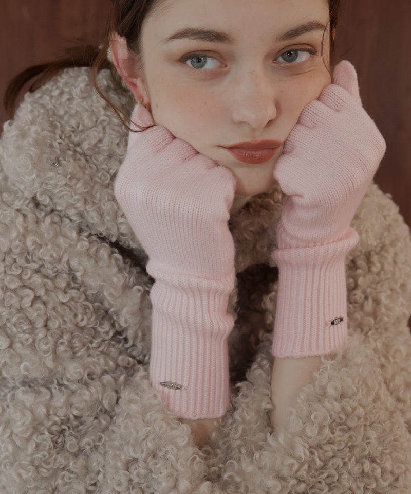 フィンガースリットニットグローブ/アームウォーマー/手袋