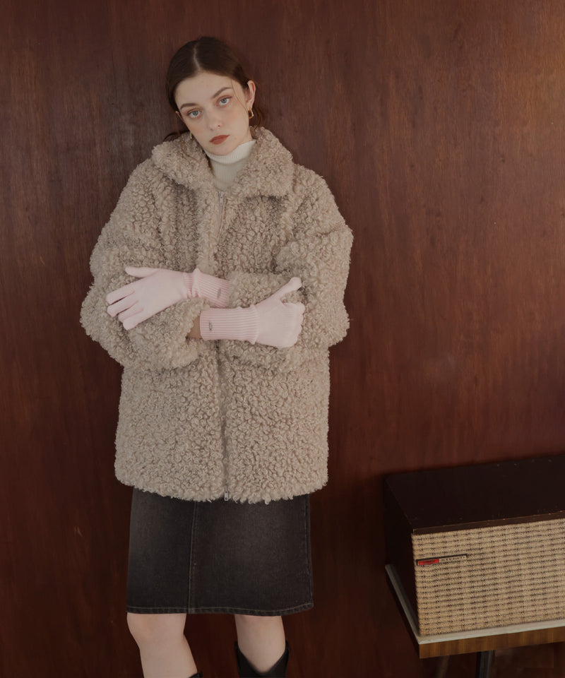 フィンガースリットニットグローブ/アームウォーマー/手袋