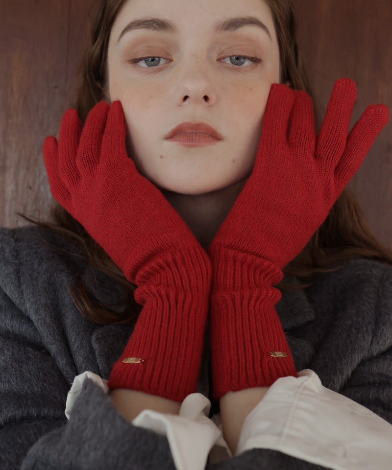 フィンガースリットニットグローブ/アームウォーマー/手袋