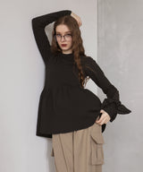 ペプラムフリルビスチェニットコンビTシャツ