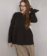 ペプラムフリルビスチェニットコンビTシャツ