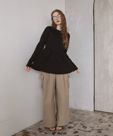 ペプラムフリルビスチェニットコンビTシャツ