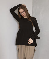 ペプラムフリルビスチェニットコンビTシャツ