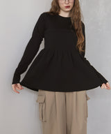 ペプラムフリルビスチェニットコンビTシャツ