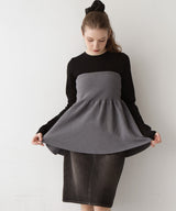 ペプラムフリルビスチェニットコンビTシャツ