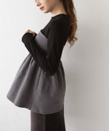 ペプラムフリルビスチェニットコンビTシャツ